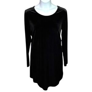 GAP XL Black Velvet Long Sleeve Velvet Dress Holiday Party‎ LBD XL